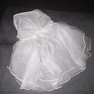 New dog wedding dress with tulle